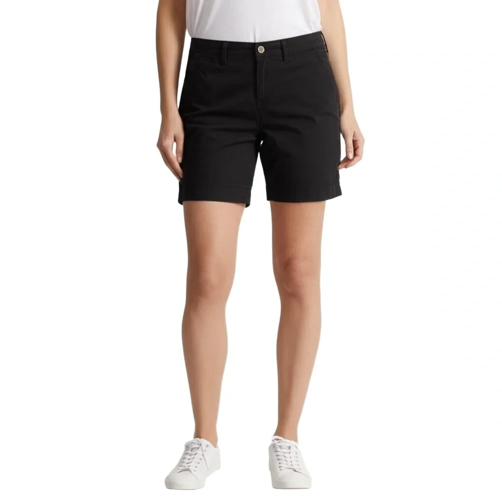 OLD NAVY Black Bermuda‎ Cotton Blend Stretch Shorts Womens Size 12